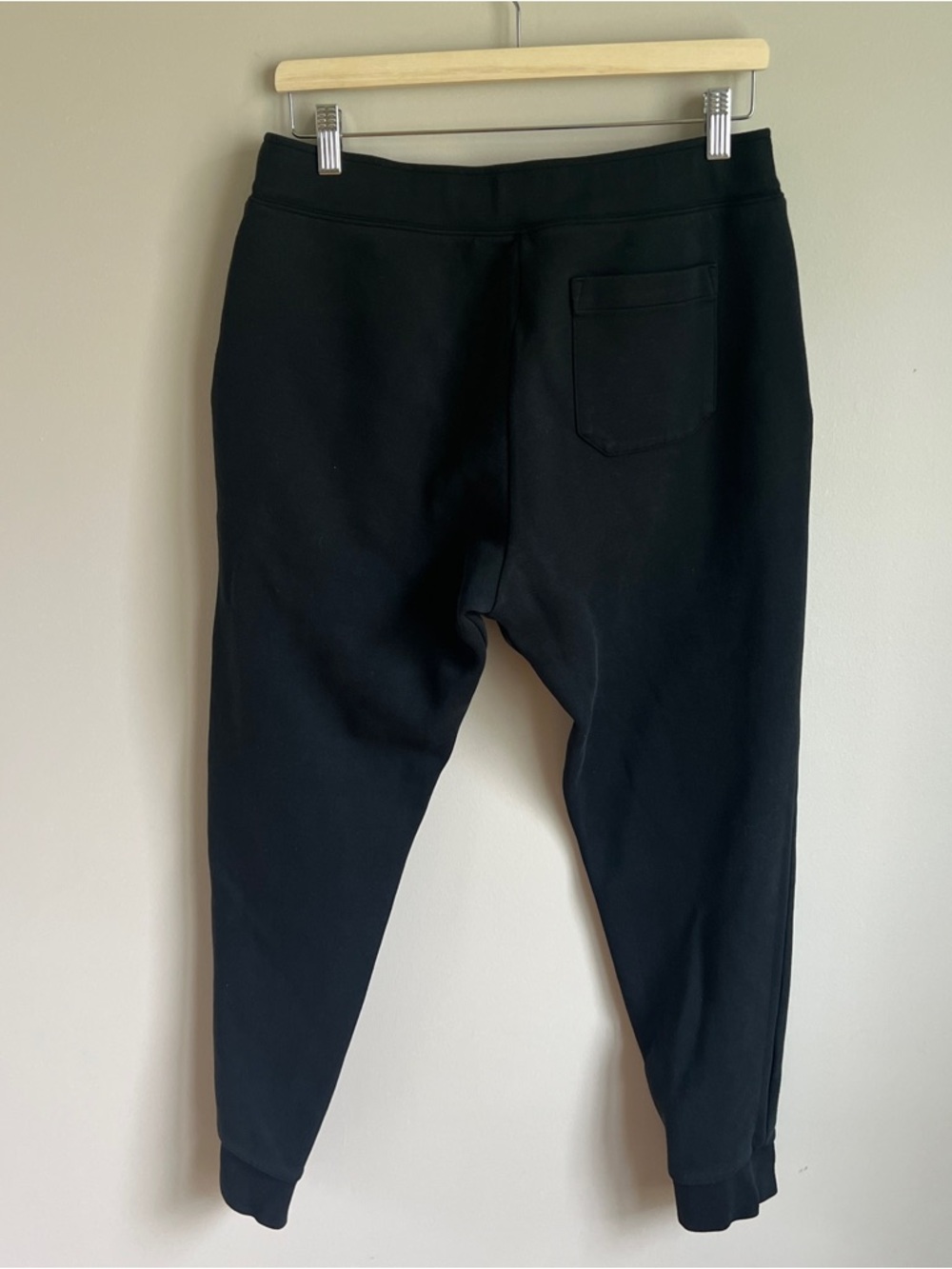 Polo Ralph Lauren Jogger Pants Mens Medium Black Double-Knit Drawstring Waist - Picture 3 of 8